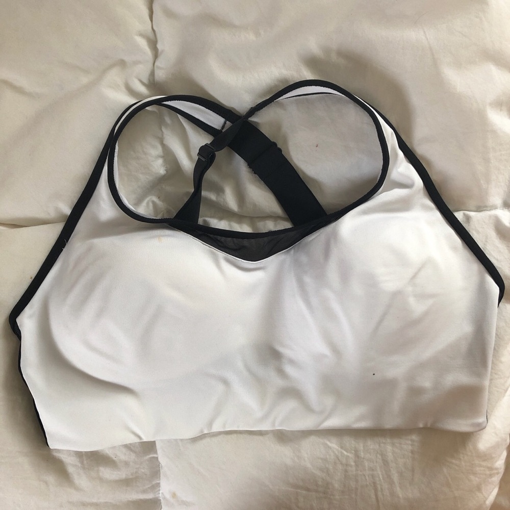 Pink padded sports bra
